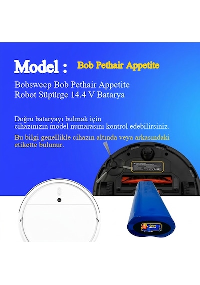 Bobsweep Bob Pethair Appetite Robot Süpürge 3500 Mah Batarya