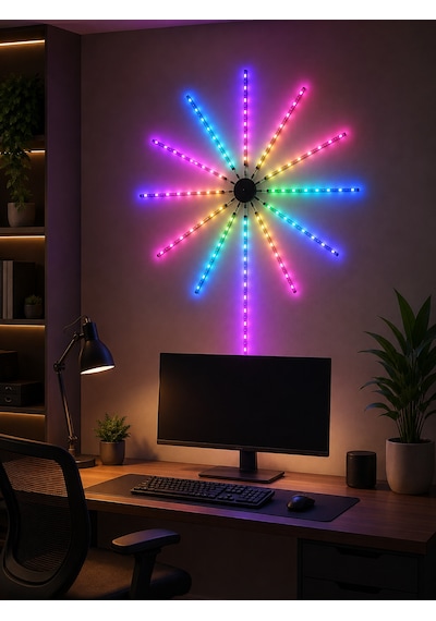 Rgb Led Duvar Aydınlatması Telefon Kontrollü Dekoratif Ortam Işığı 1
