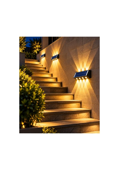 Ct-8010 20w Kos Solar Led Aplik 3200k Gün Işığı Ip65 Dış Mekan Bahçe Aydınlatma