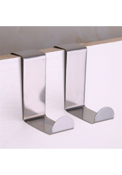 Mutfak Banyo Havlu Bornoz Askısı Kapı Arkası Metal Askı 2 Adet 4cm-2cm Çok Renkli