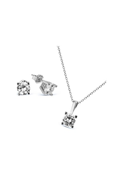 Argentum Concept - Gümüş Tek Taş Set (277730385)