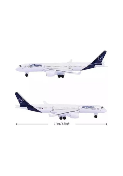 Metal Gövde Majorette Lufthansa Airbus A350 900 Ucak Modeli 11 Cm Serbest Tekerlek 1:64 Ölçek