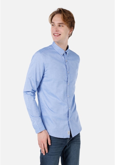 Colin's Colins Slim Fit Shirt Neck Düz Erkek Mavi Uzun Kol Gömlek Cl1048576 Q1.v1 Blu Koyu Mavi