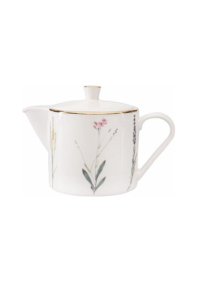Porland Botanical Desen10 Kapaklı Demlik 500cc 04ALM008089 Beyaz