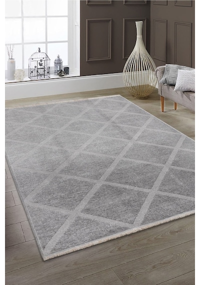 Rodney Vl Yıkanabilir Kaydırmaz Çift Taraf Pamuk Dokuma Beyaz Rix Premium Kalite Kilim A.gümüş