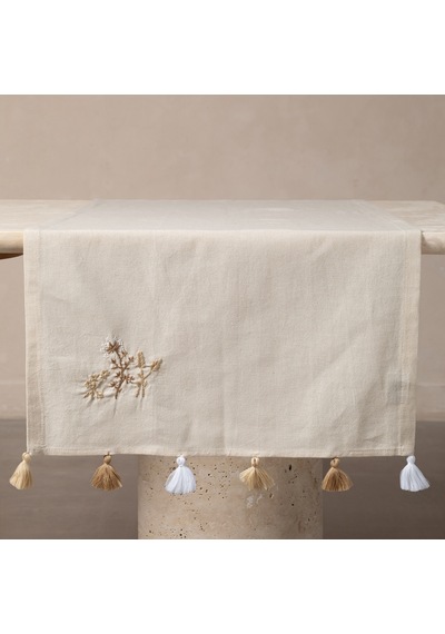 Mudo Home Bessy Nakışlı Runner Ekru 50x130