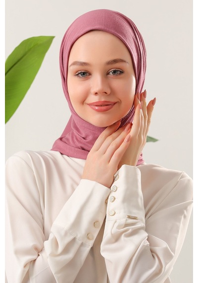 Melodi Scarf Tesettür Penye Şal Gül Kurusu Gül Kurusu