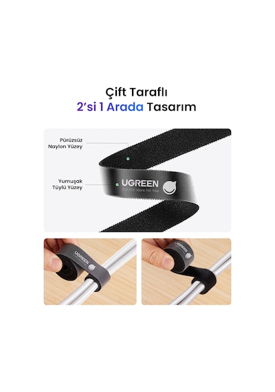 Ugreen Kablo Düzenleyici Cırt Band 2 Metre, 40354