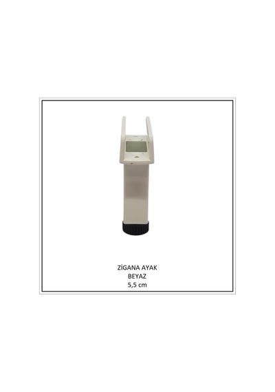 Zigana Ayak, U Tablalı Profil Ayağı, 5,5 Cm, Beyaz Beyaz