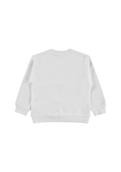 Civil Girls Wonderful Life Baskılı 2-5 Yaş Sweatshirt - Ekru