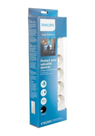 Philips Spn7040wa Akım Korumalı Priz 4'lü 600j 2m 3680w 16a Diğer
