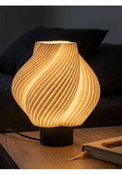 Designobee Krema- Modern Masa Ve Gece Lambası Ambiyans Lambası, Dekoratif Led Abajur, E14 Duy