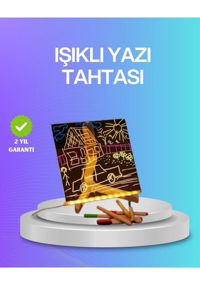 Çocuklar Ve Yetişkinler İçin Usb Led Işıklı Çizim Panosu Renkli