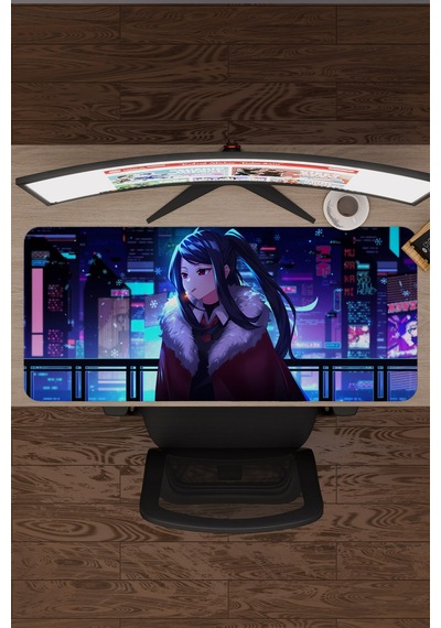 Va-11 Hall-a Kaymaz Dikişli Kauçuk Oyuncu Mousepad V2 - 90x40 Xxl Gaming Mouse Pad Fare Altlığı