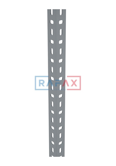 Rafax , 30x90xH:200 5 Raflı Çelik Raf, Depo Rafı, Arşiv Rafı Gri