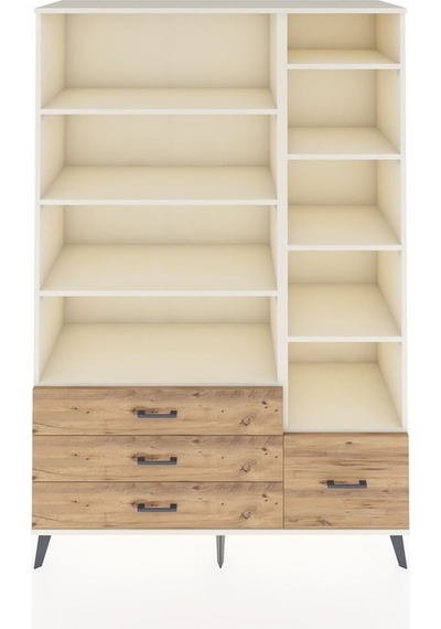 Hyperion Dolap 9 Raflı 4 Çekmeceli 132x44x195 Aytaşı-aytaşı/çam Aytaşı