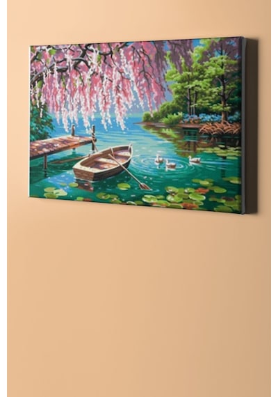 Webstyle Sayılarla Boyama Seti Kasnaklı Salkımlı Göl 60 X 75 Cm