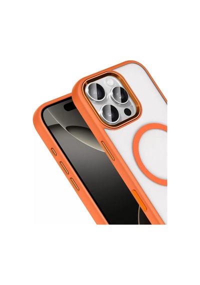 Joko Apple Apple iPhone Uyumlu  16 Pro Max Terea Magsafe Kapak - Turuncu