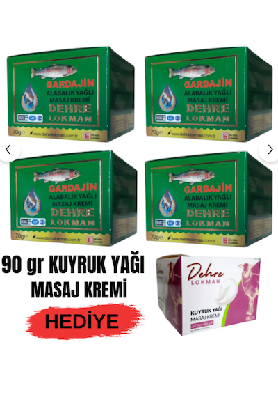 Gardajin Alabalık Yağı Kremi 4 x 70 G + Kuyruk Yağı Masaj Kremi