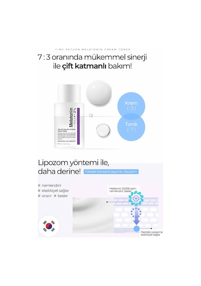 Maxclınıc %2 Melatonin Içeren Çift Fazlı Yorgunluk Karşıtı Krem Tonik Melatonin Cream Toner 200 ml