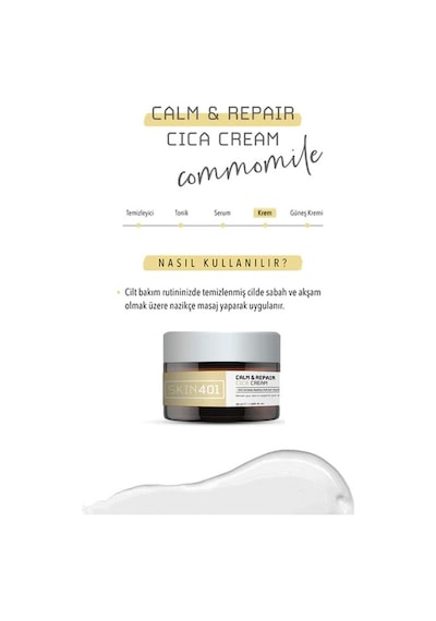 Skin401 Sakinleştirici ve Bariyer Onarıcı Cica Centella Krem 50 ML