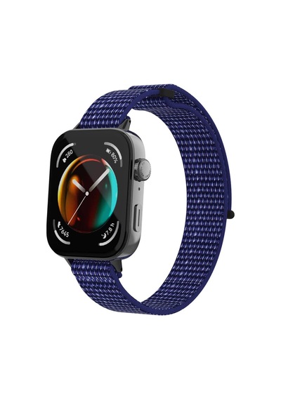 Huawei Watch Fit 5 İçin Kordon Hasırlı Woven Sport Loop Lacivert Watch Fit 5 İle Uyumlu Kordon - Lacivert Çok Renkli