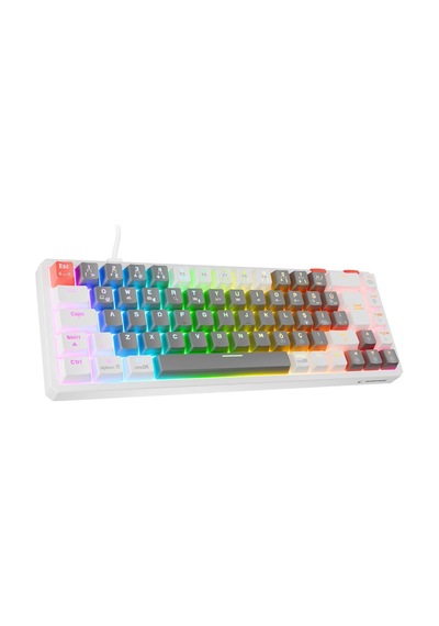 Rampage Yoru Mini Gri/beyaz Type-c Red Swich Q Mekanik Oyuncu Klavyesi