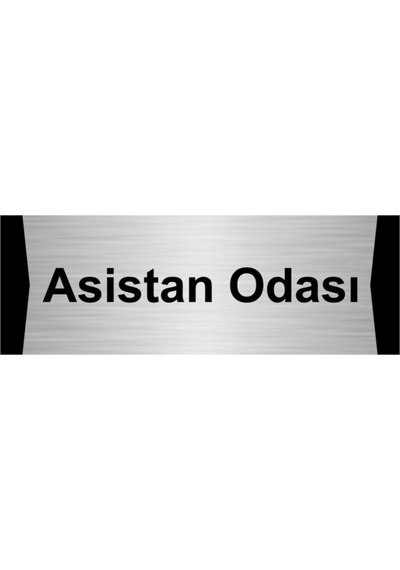 Asisan Odası 7x20cm Gümüş Renk Metal Yönlendirme Levhası