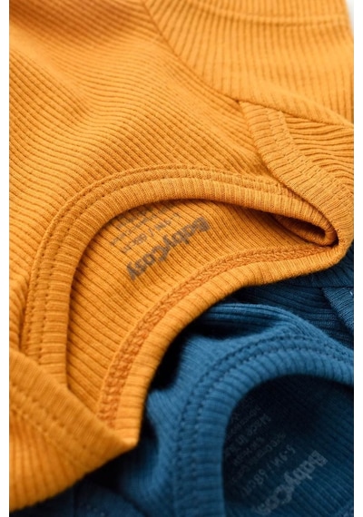 Rebebe Babycosy Modal 2 Li Kısa Kollu Bebek Badi - Bebek Body - Csym1121 (544635101) Mavi - Safran