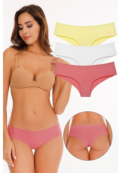 Sensu Kadın Brazilian Panty Lazer Kesim Külot 3'lü Paket Set 2045 2045