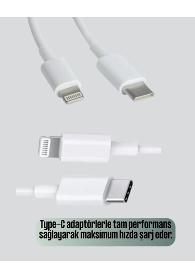 Home Aşırı Şarj Ve Pil Koruması İle Akıllı Çipli Lightning Kablo 1.2m