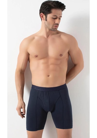 3 Lü Paket Donex Erkek Uzun Likralı Boxer 2367 Lacivert