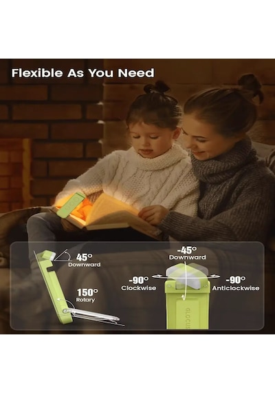 Glocusent Ayarlanabilir Led Kitap Okuma Işığı - Mavi