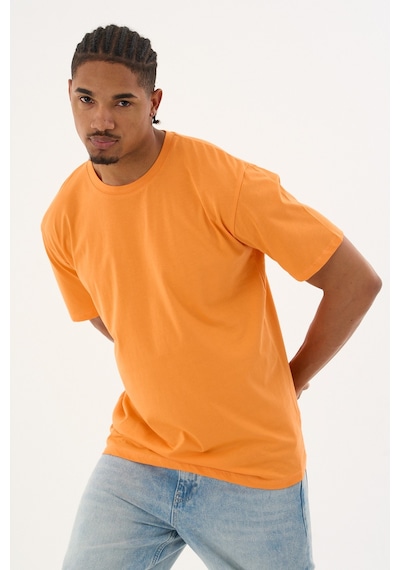 Dechers Erkek %100 Organik Pamuklu Yumuşak Dokulu Comfort Fit Bisiklet Yakalı T-shirt E222 Turuncu Dechers Erkek %100 Organik Pamuklu Yumuşak Dokulu Comfort Fit Bisiklet Yakalı T-shirt E222 Turuncu