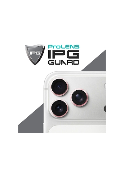 Apple iPhone Uyumlu 17 Pro / Apple iPhone Uyumlu 17 Pro Max İçin Ipg Prolens Kamera Lens Koruyucu Alüminyum Cd Çerçeveli, Kırılmaz Cam Pembe