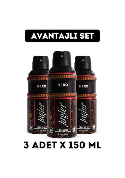 Hero Erkek Deodorant 3 Adet X 150 Ml