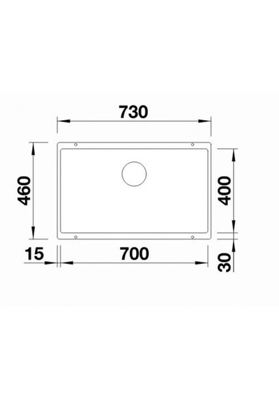 Simpex Tek Göz Tezgah Altı Uyumlu Antrasit 70x40cm