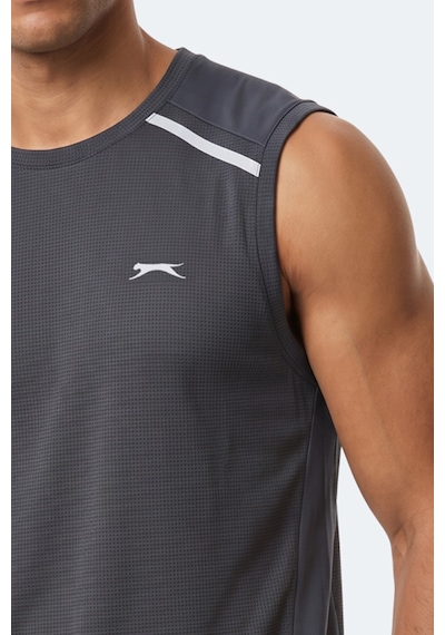 Slazenger Rexıs Erkek Kolsuz Koyu Gri Tişört