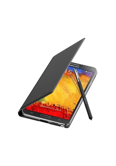 Galaxy Uyumlu Note 3 N9000 İle Uyumlu Flip Wallet Kılıf Siyah Ef-wn900b Siyah