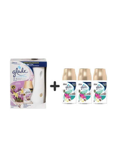 Glade Otomatik Sprey Sistem + Yedek Lavanta Ferahlığı + Tropikal Floral 4 x 269 ML