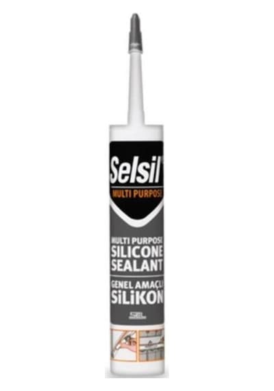 Selsil Üniversal Genel Amaçlı Silikon 280 Gr Beyaz / Şeffaf 1-2-3-5-10 ve 24'lü