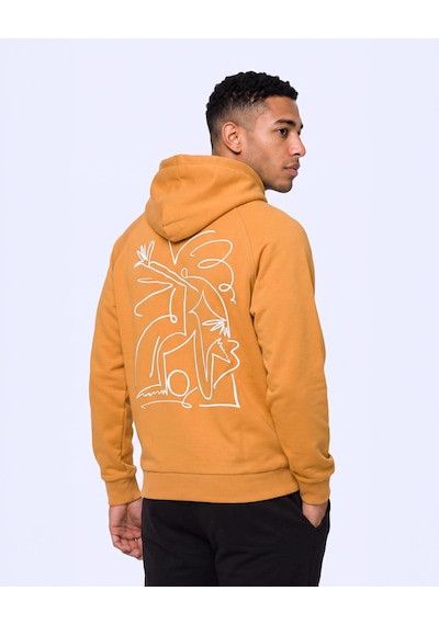Kappa Authentic Onial Tur Erkek Koyu Turuncu Oversize Hoodie