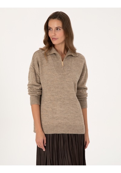 Pierre Cardin Kadın Vizon Kazak /triko 50316329-vr052 Vizon