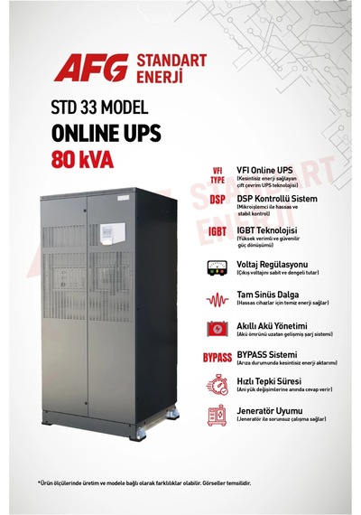 80 Kva Trifaze Online Ups Std 33 Model Kesintisiz Güç Kaynağı