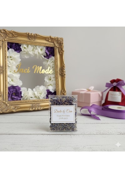 25 Adet Kişiye Özel Babyshower,dügün,nişan,kına,6 Ay Kınası,söz Özel Gün Dağıtmalık Toptan Lavanta K