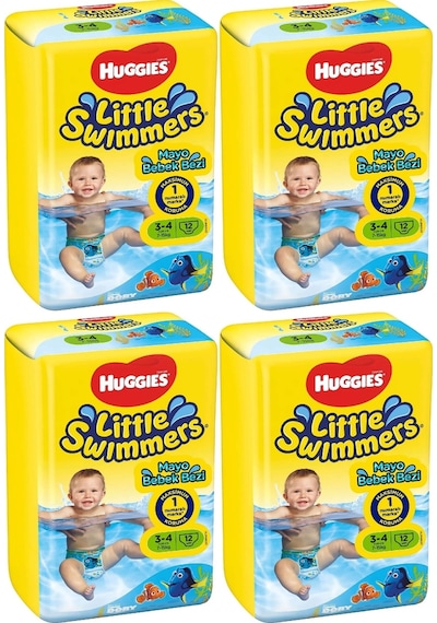 Huggıes Little Swımmers Mayo Bebek Bezi Beden:3-4 7-15kg 48 Adet 4'lü