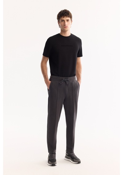 Avva Erkek Antrasit Beli Lastikli Bağcıklı Soft Touch Bi-stretch Regular Fit Eşofman Altı A52y3406
