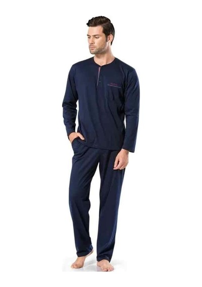 Pierre Cardin Erkek Pijama Takımı 5454 Lacivert