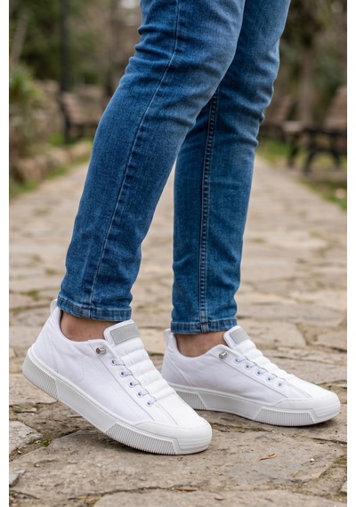 In Step Citycomfort Beyaz Kapitone Dokulu Modern Erkek Sneaker