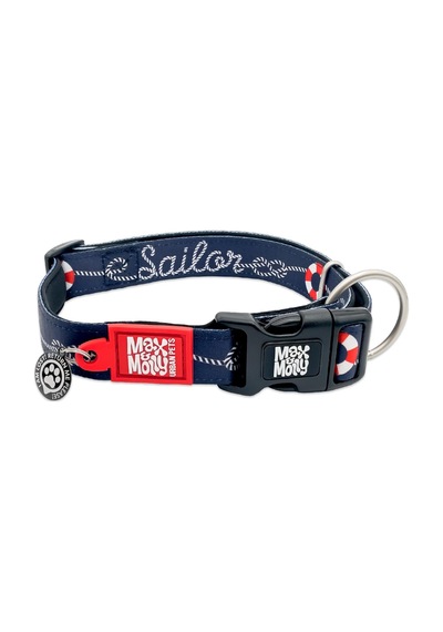 Max & Molly Urban Pets Original Serisi Akıllı Künyeli Köpek Boyun Tasması S, Denizci